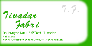 tivadar fabri business card